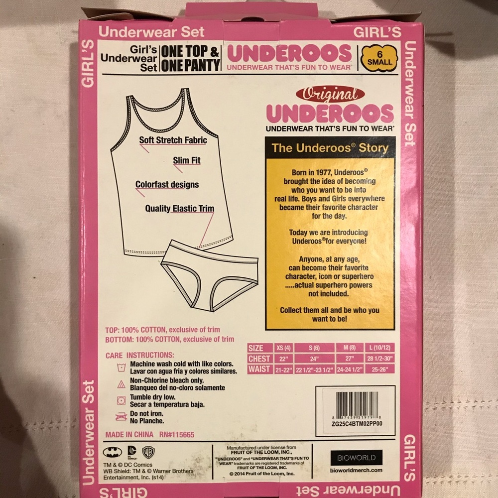 Underoos Batgirl’s sleepwear/underwear 2-piece set - Picture 5 of 6